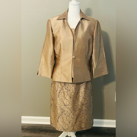 Jessica Howard 3 Piece Evening Wear Set Size 12 Jacket, Skirt, Sleeveless Top - Picture 1 of 16